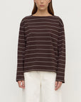 Assembly Label Scout Long Sleeve Tee Ganache Cream Stripe
