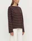 Assembly Label Scout Long Sleeve Tee Ganache Cream Stripe