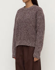 Assembly Label Shiloh Speckle Wool Knit Aubergine