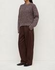 Assembly Label Shiloh Speckle Wool Knit Aubergine