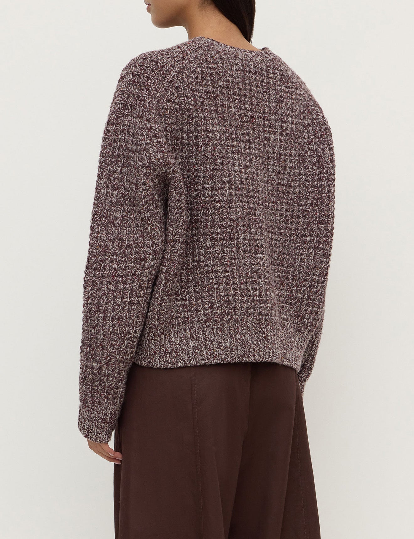 Assembly Label Shiloh Speckle Wool Knit Aubergine