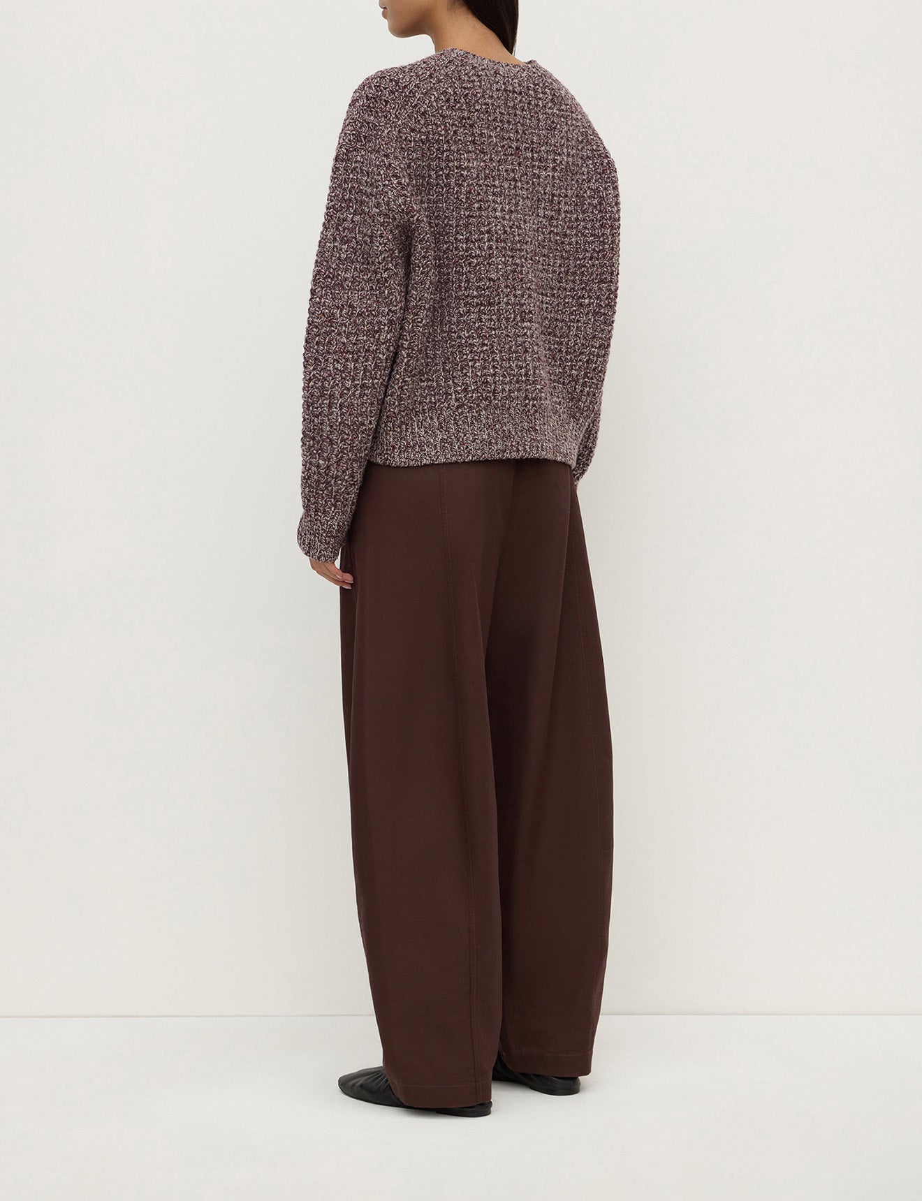 Assembly Label Shiloh Speckle Wool Knit Aubergine