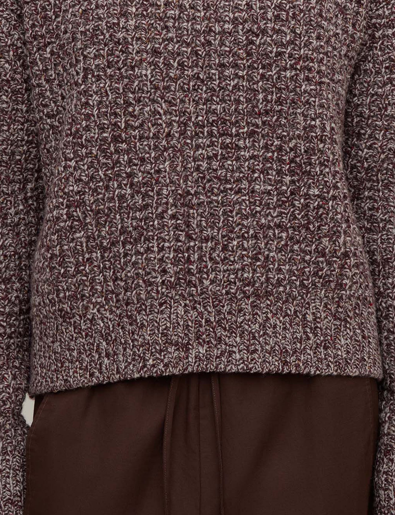Assembly Label Shiloh Speckle Wool Knit Aubergine