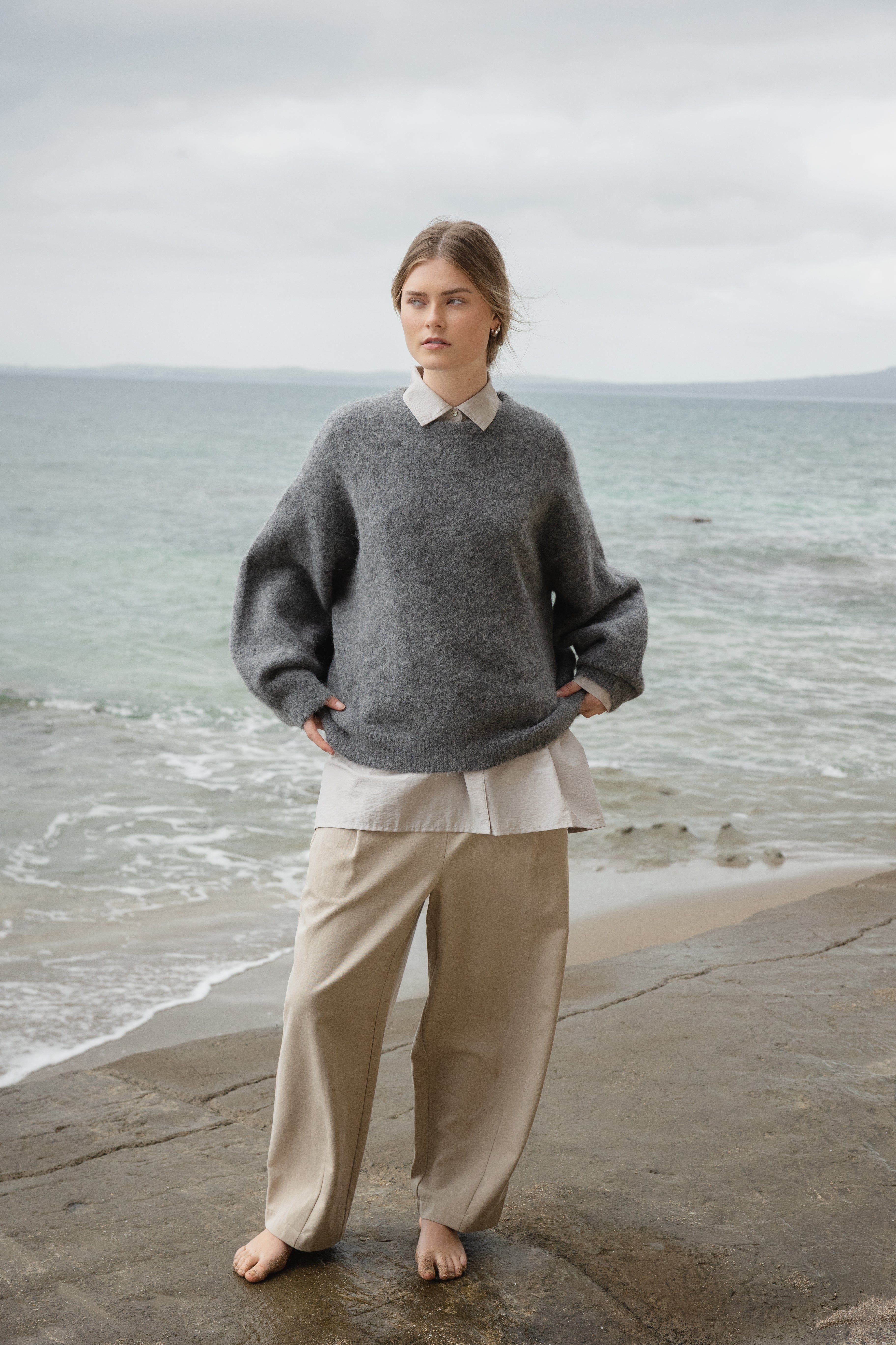 Sophie Store Effortless Twill Pants Oat