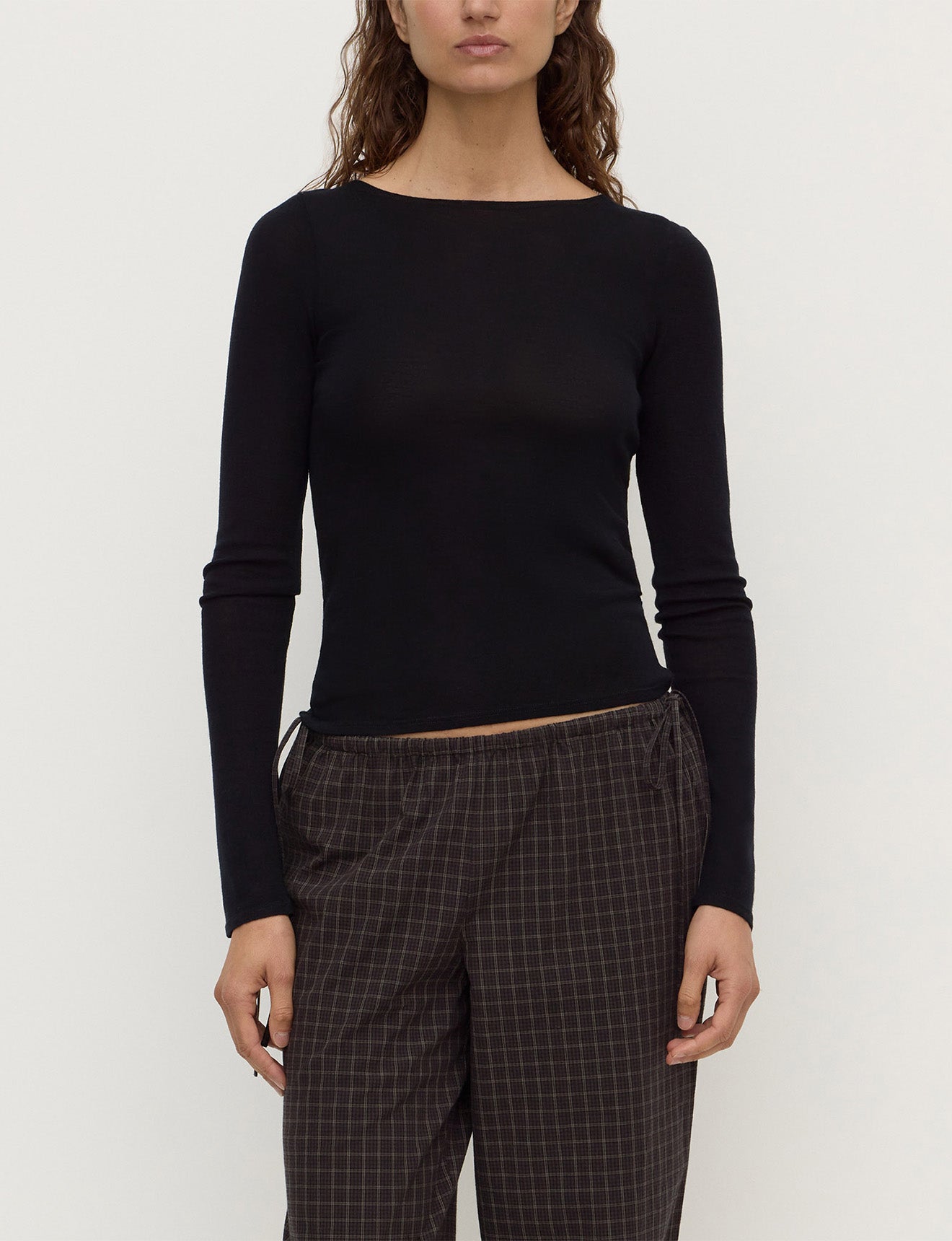 Assembly Label Tatiana Woold Long Sleeve Top Black