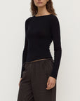 Assembly Label Tatiana Woold Long Sleeve Top Black