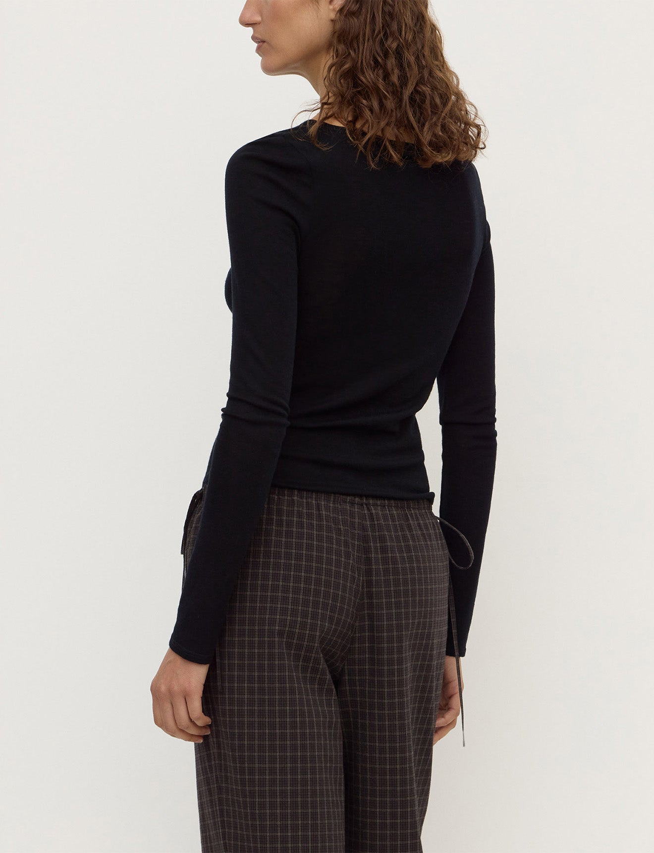 Assembly Label Tatiana Woold Long Sleeve Top Black