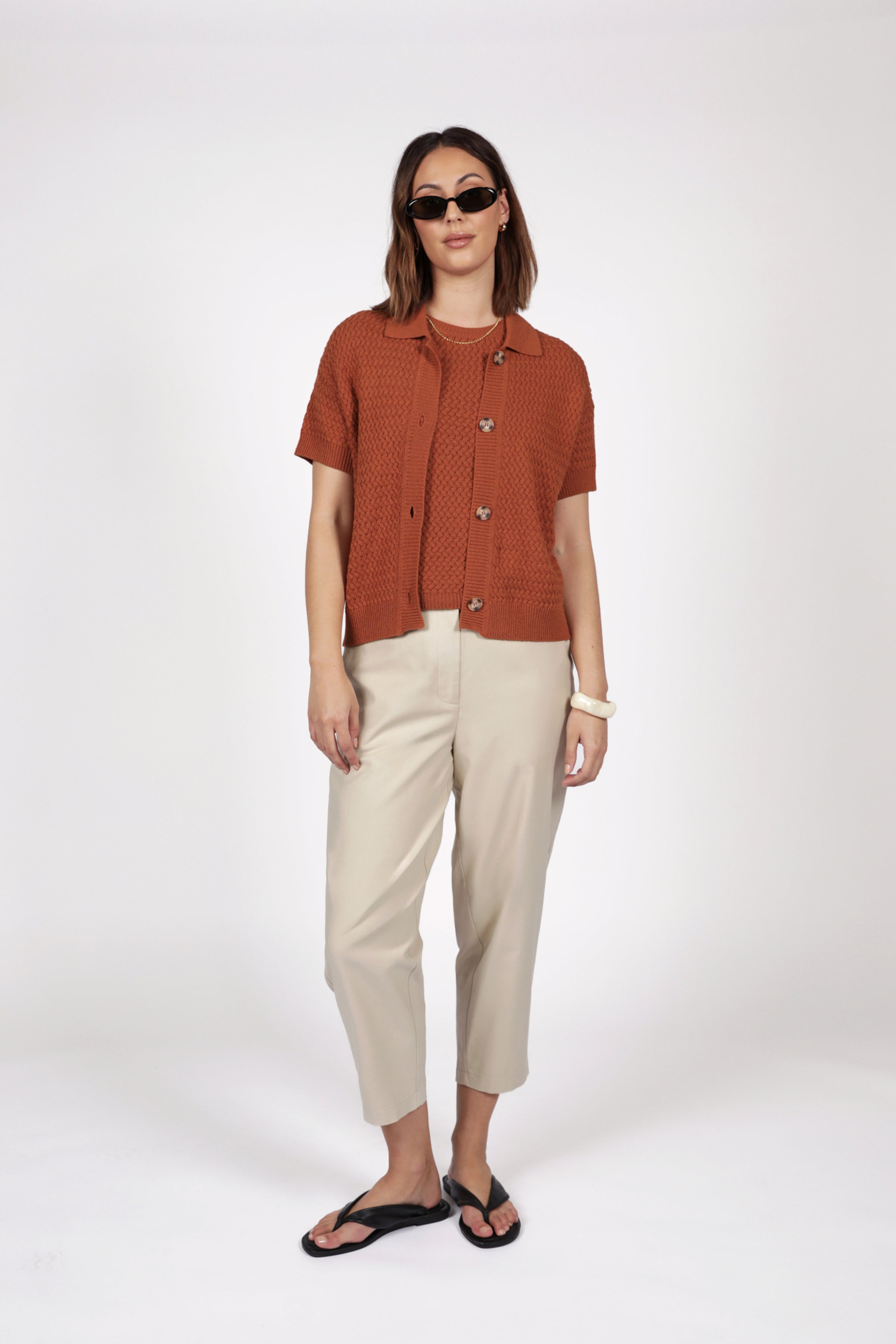 Marlow Terra Knit Shirt Rust