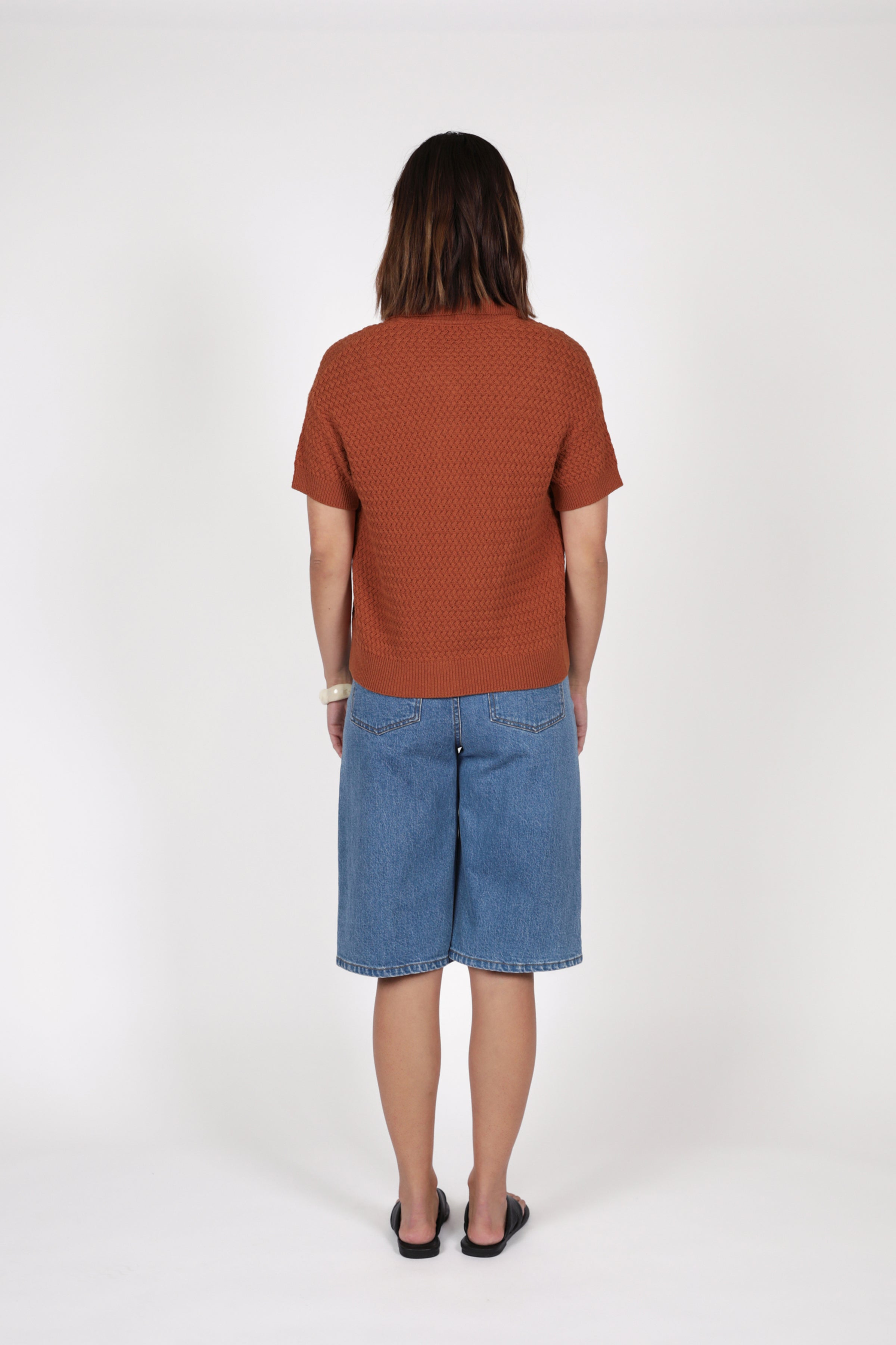 Marlow Terra Knit Shirt Rust