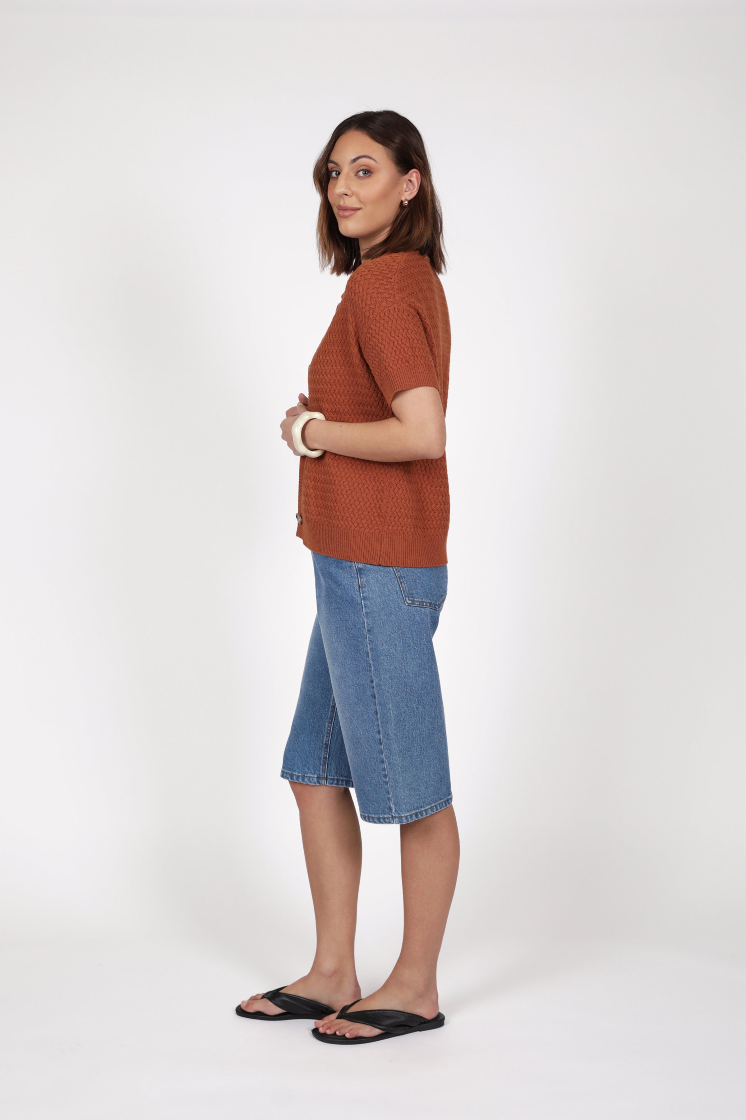 Marlow Terra Knit Shirt Rust
