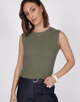 Marlow Terra Knit Tank Olive
