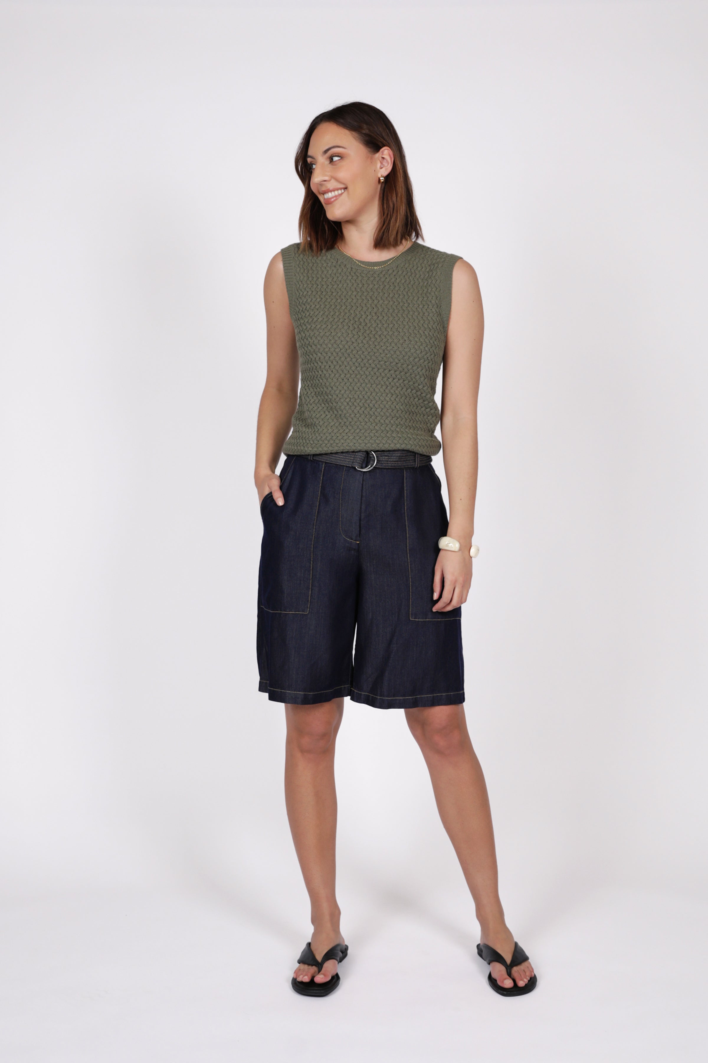 Marlow Terra Knit Tank Olive