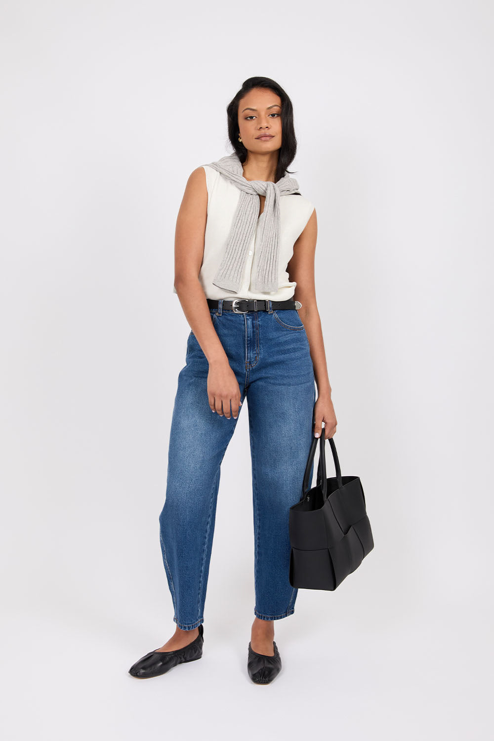 Marlow Curve Barrel Jeans True Blue