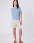 Marlow Wisp Knit Tee Blue Smoke
