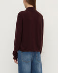 Assembly Label Wool Cashmere Knit Cardigan Dark Merlot