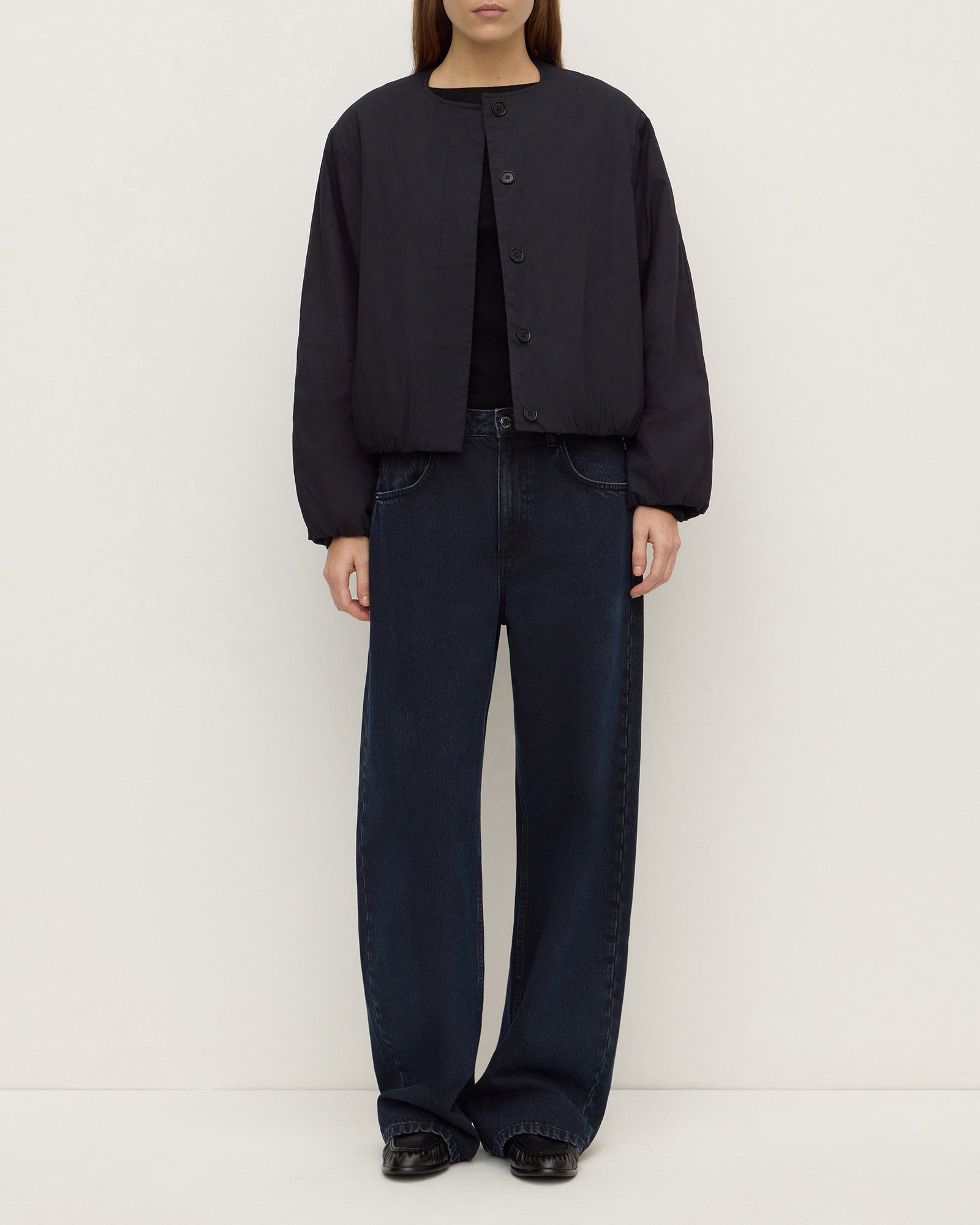 Assembly Label Zoie Padded Bomber Jacket Navy
