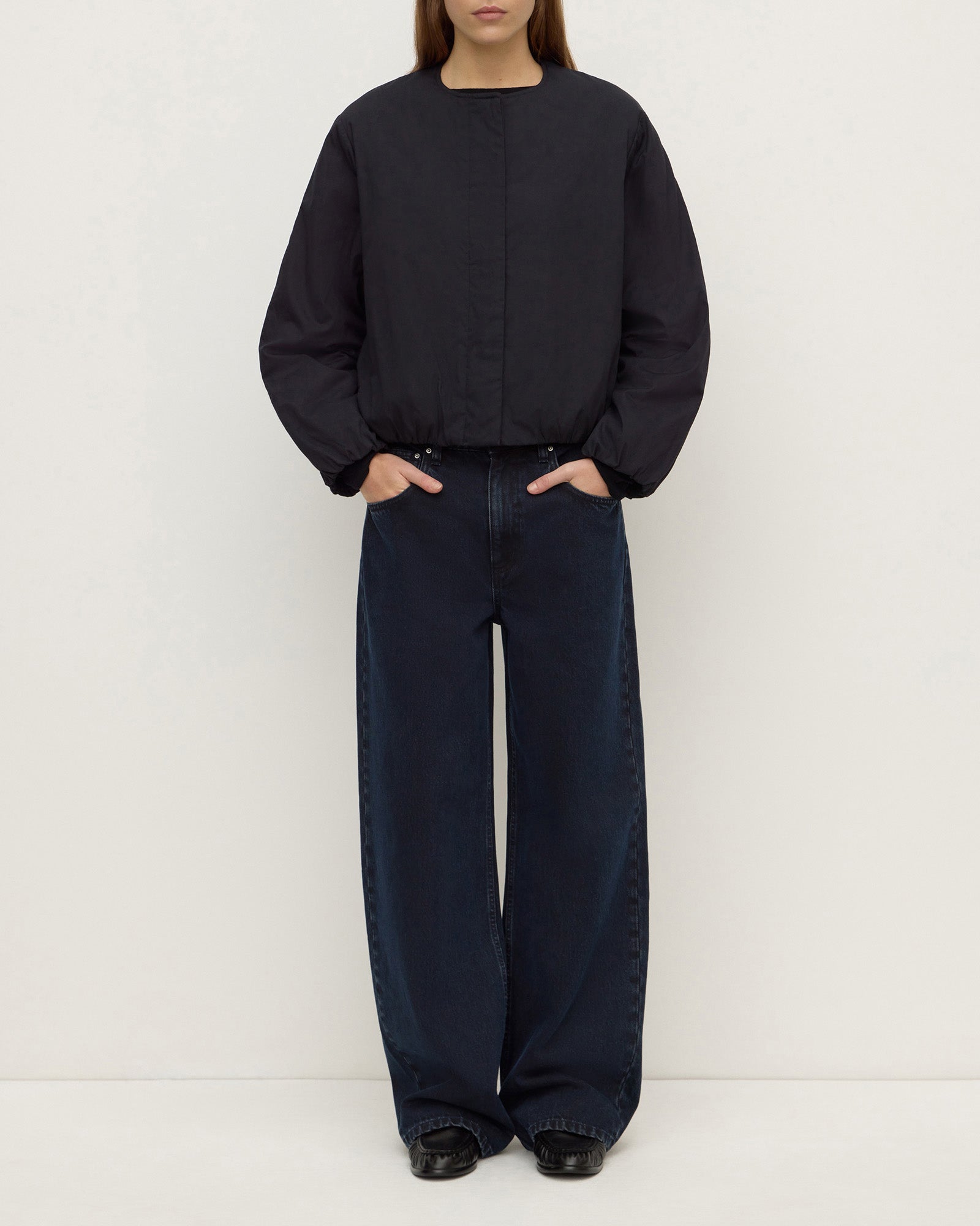 Assembly Label Zoie Padded Bomber Jacket Navy