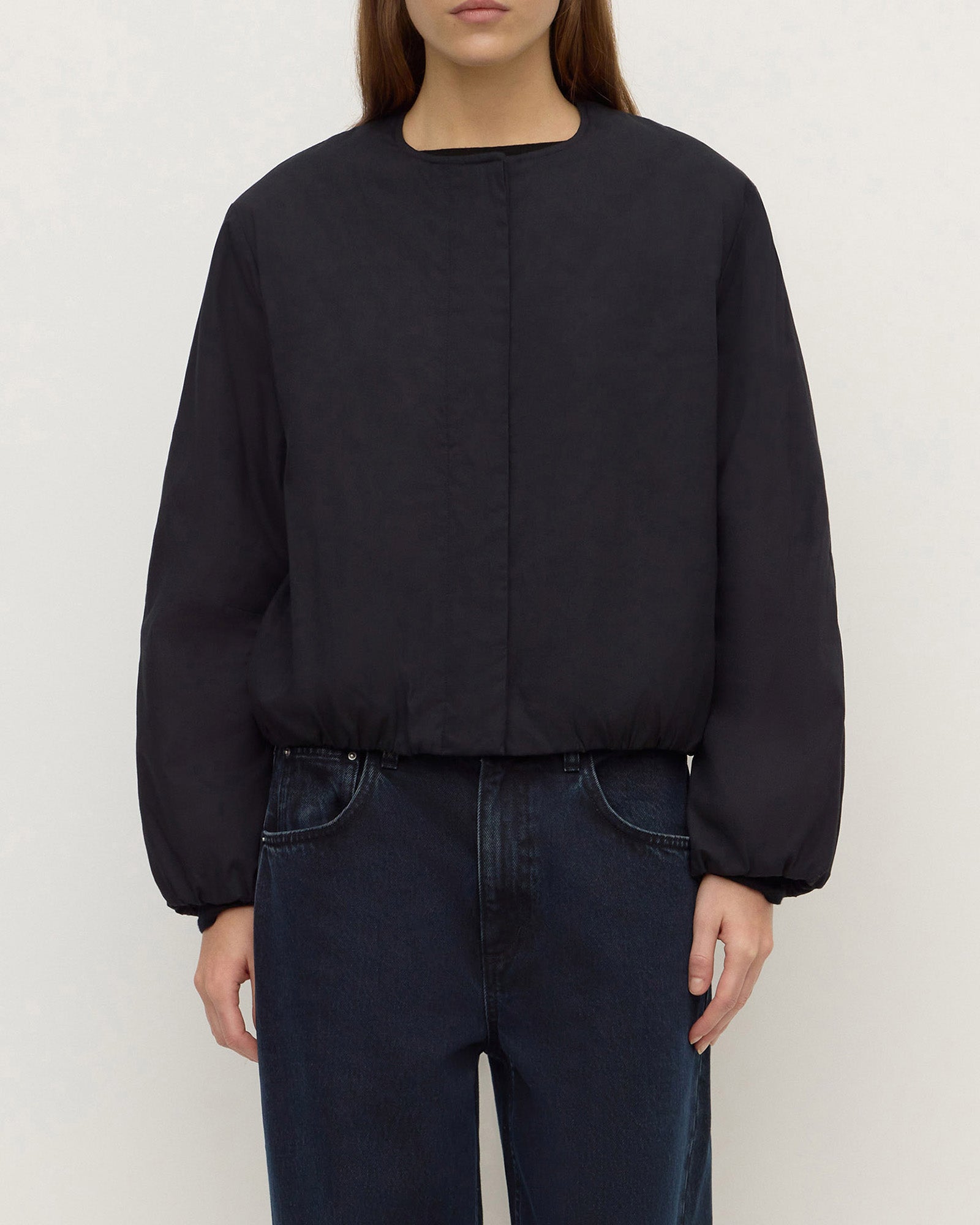 Assembly Label Zoie Padded Bomber Jacket Navy