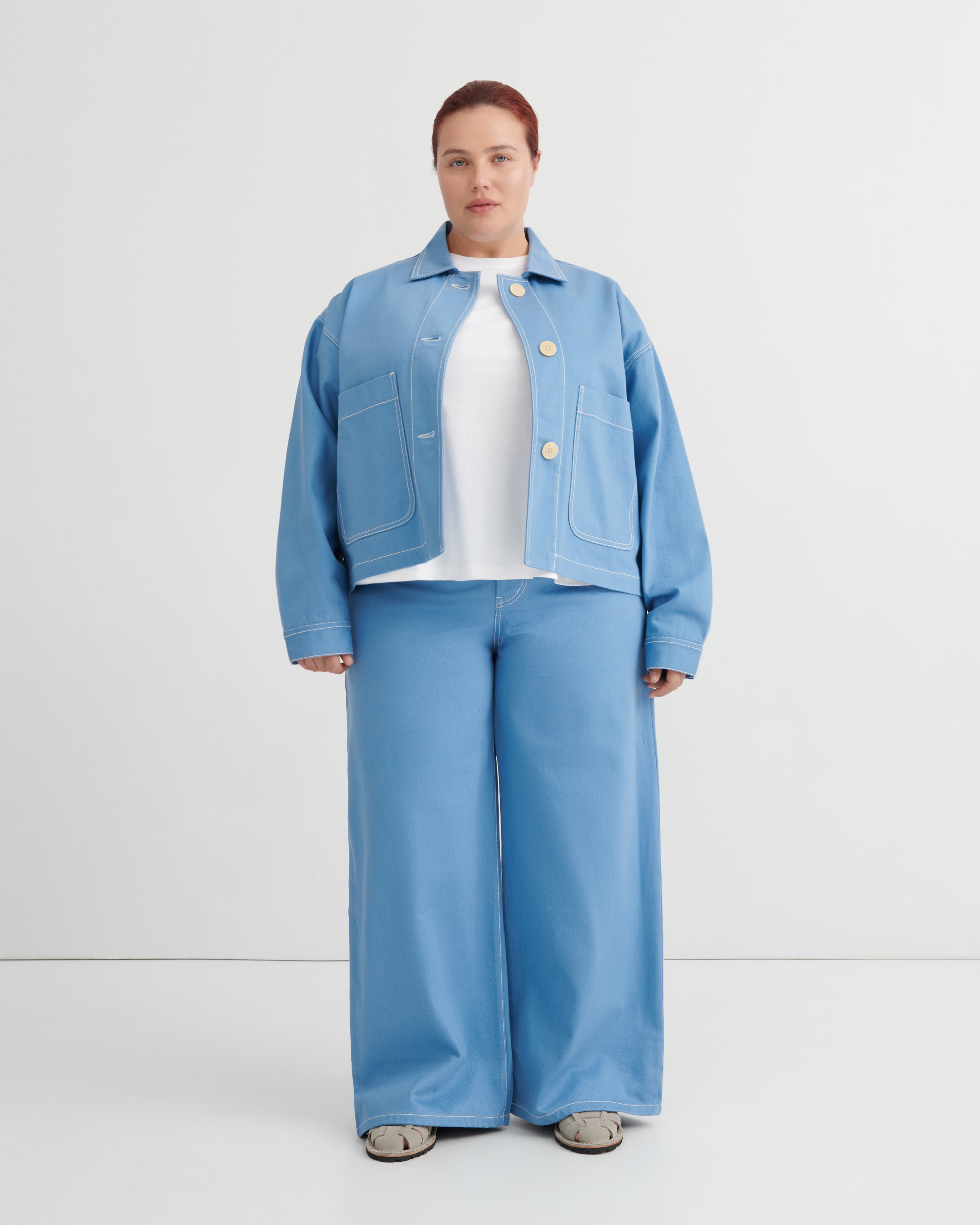 Kowtow Ava Jacket Sky Denim