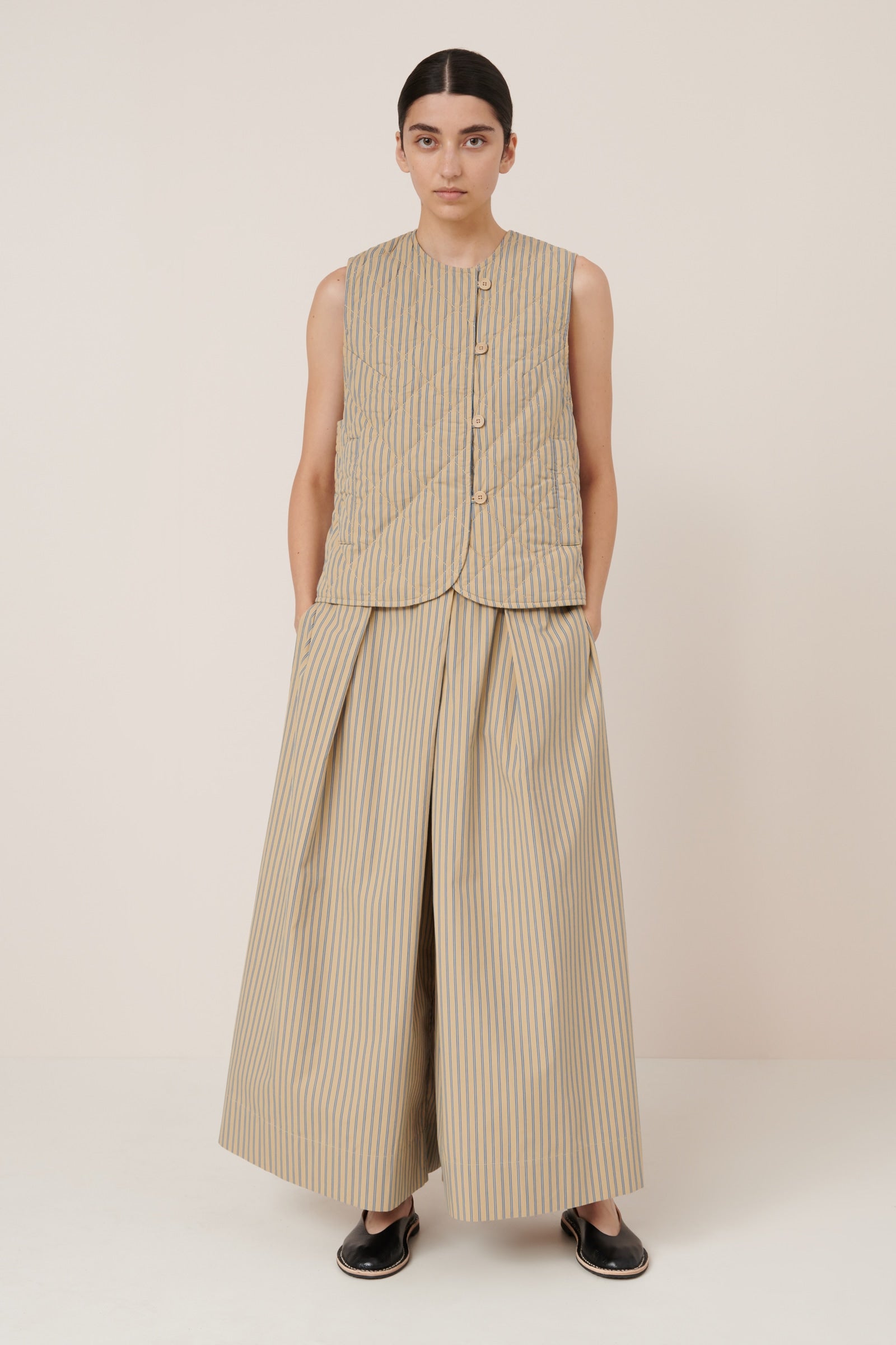 Kowtow Axis Vest Pinstripe