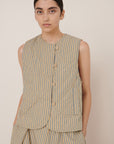 Kowtow Axis Vest Pinstripe