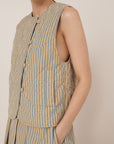 Kowtow Axis Vest Pinstripe