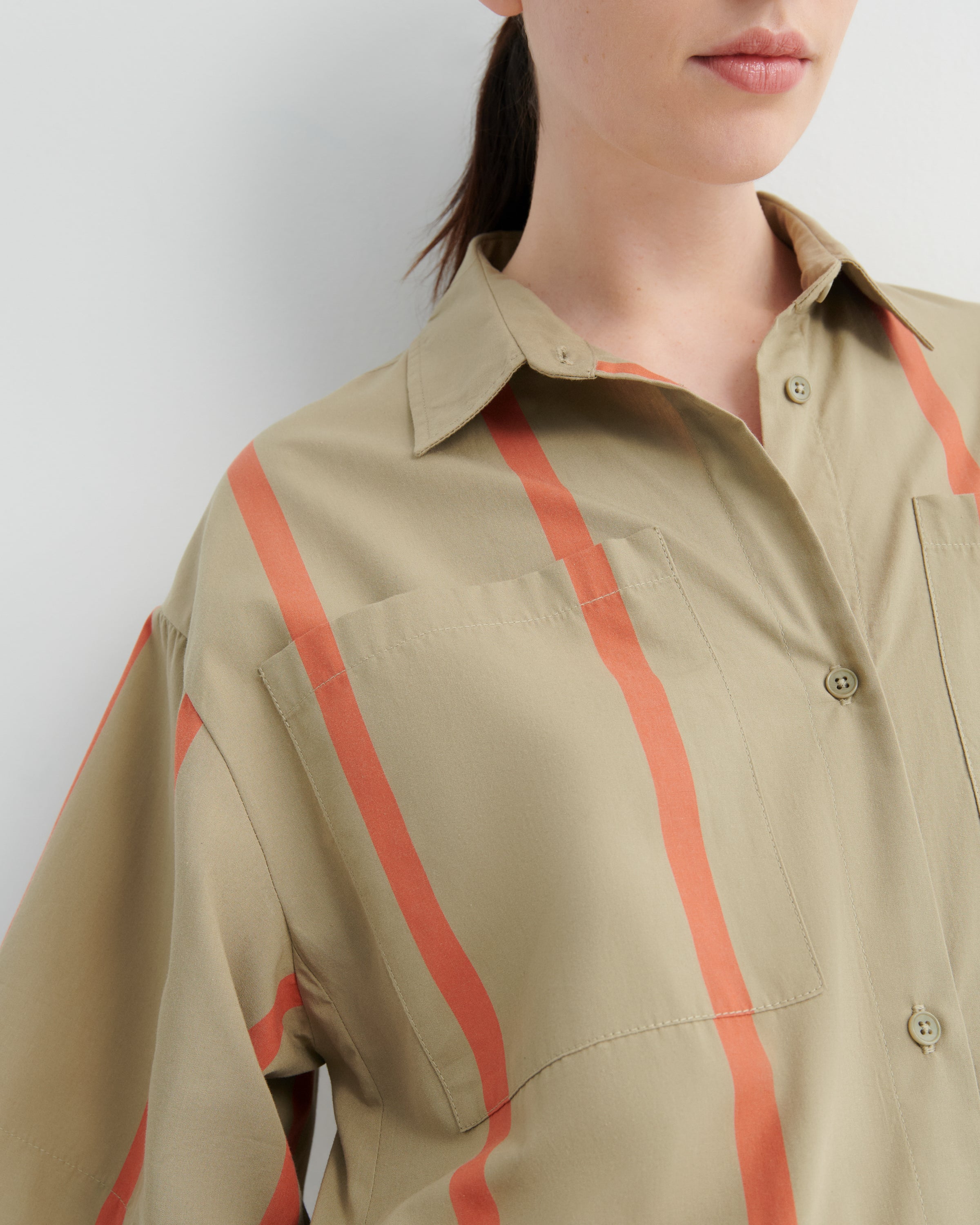 Kowtow Balance Dress Nasturtium Stripe