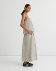 Kowtow Linear Skirt Ecru Stripe