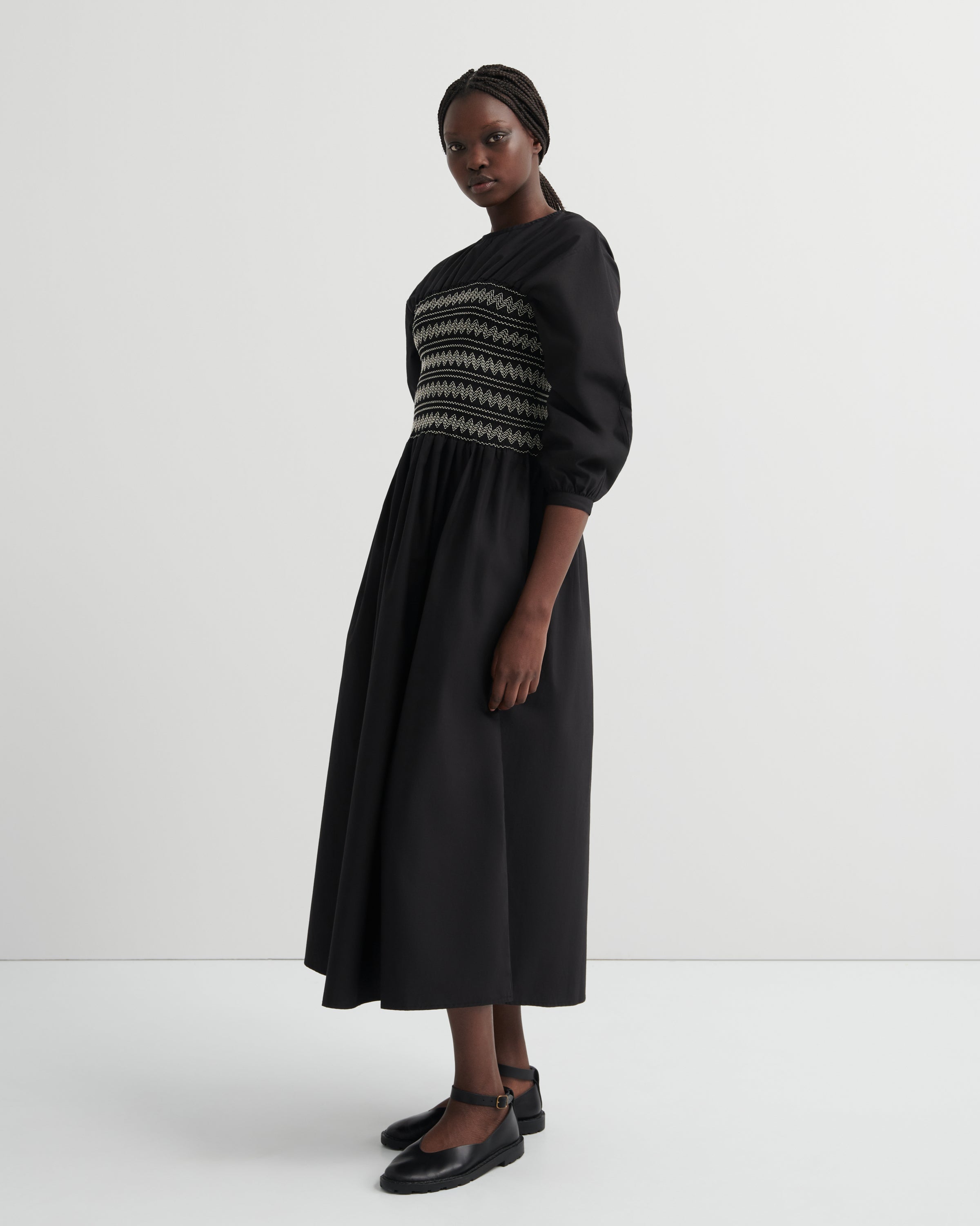Kowtow Etched Dress Black
