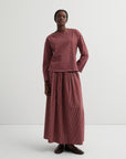 Kowtow Jamie Top Maroon Stack Stripe