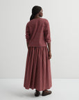 Kowtow Jamie Top Maroon Stack Stripe