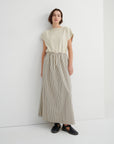 Kowtow Linear Skirt Ecru Stripe