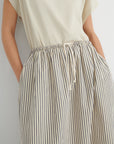 Kowtow Linear Skirt Ecru Stripe