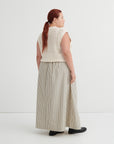 Kowtow Linear Skirt Ecru Stripe