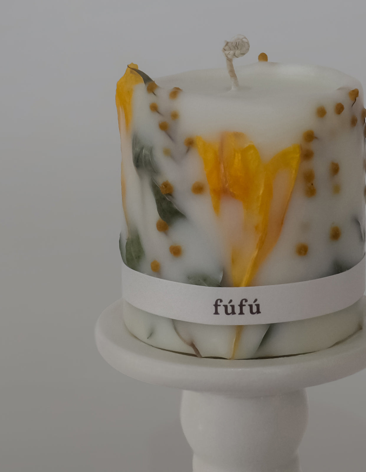 FuFu Bouquet Pillar candle Sweet Mimosa
