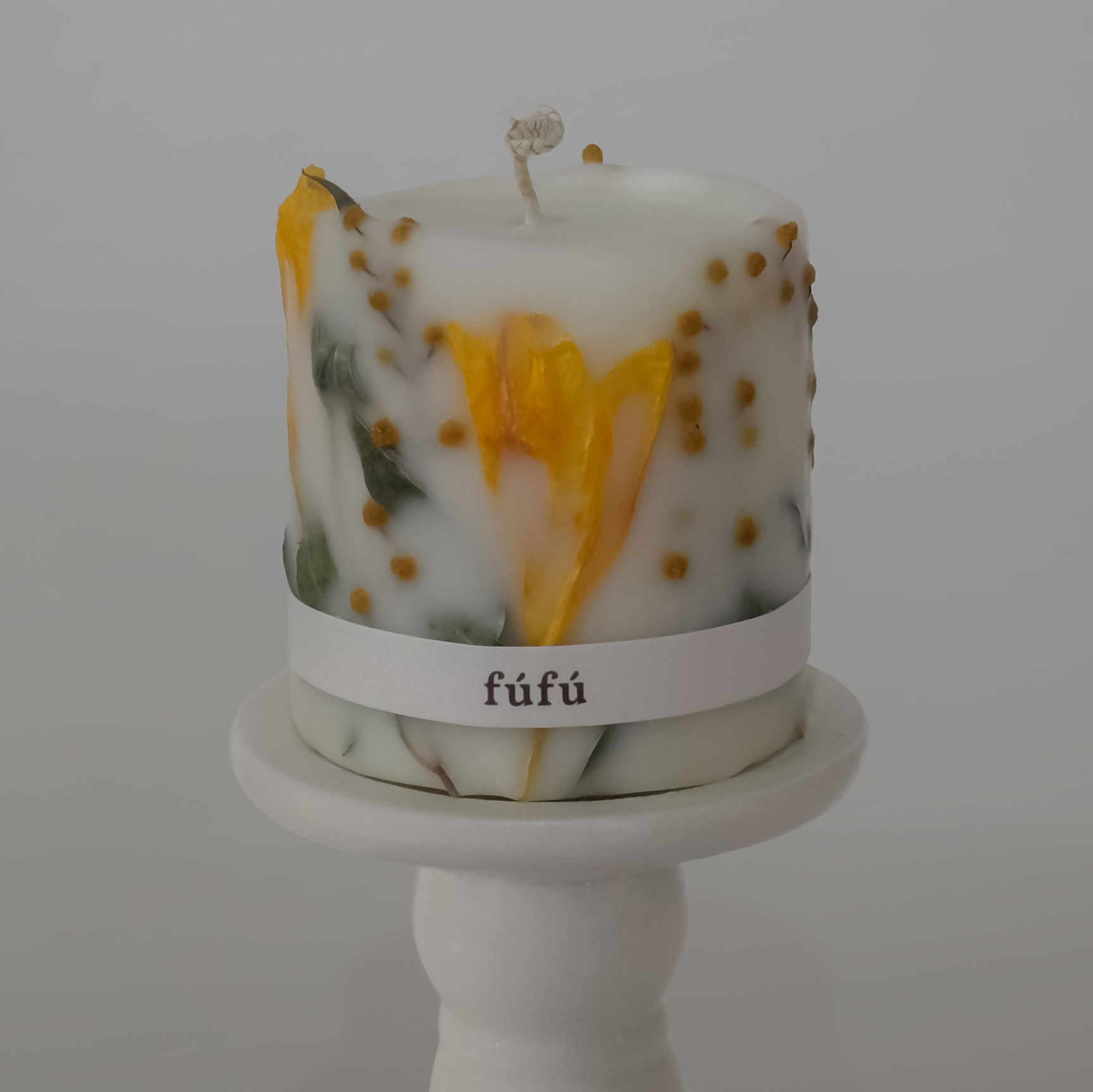 FuFu Bouquet Pillar candle Sweet Mimosa