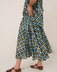 Kowtow Motion Skirt Neon Tartan