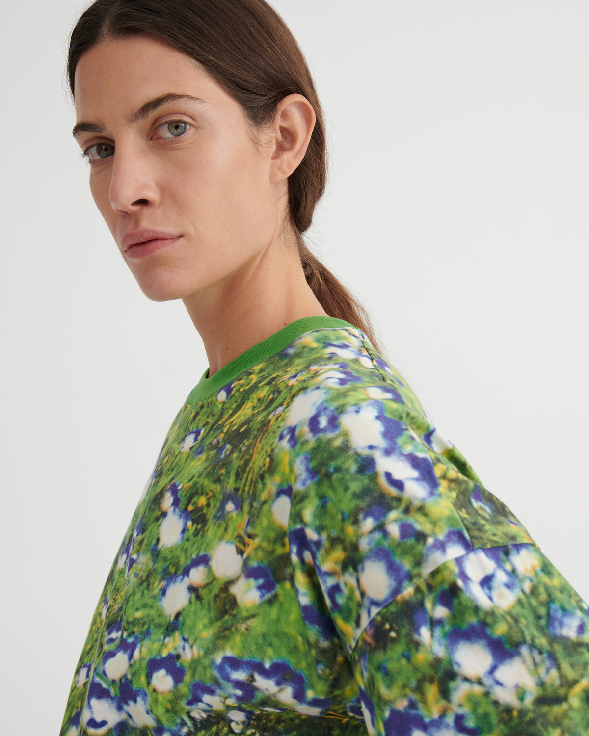 Kowtow Oversized Boxy Tee Bluebell Print