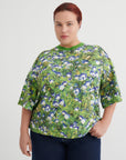 Kowtow Oversized Boxy Tee Bluebell Print