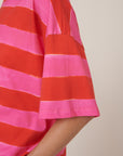 Kowtow Oversized Boxy Tee Red and Pink