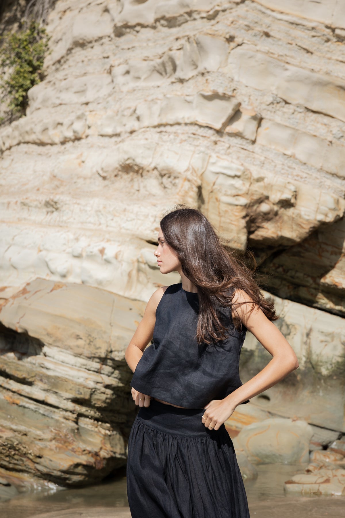 Sophie Shell Buttons Linen Top
