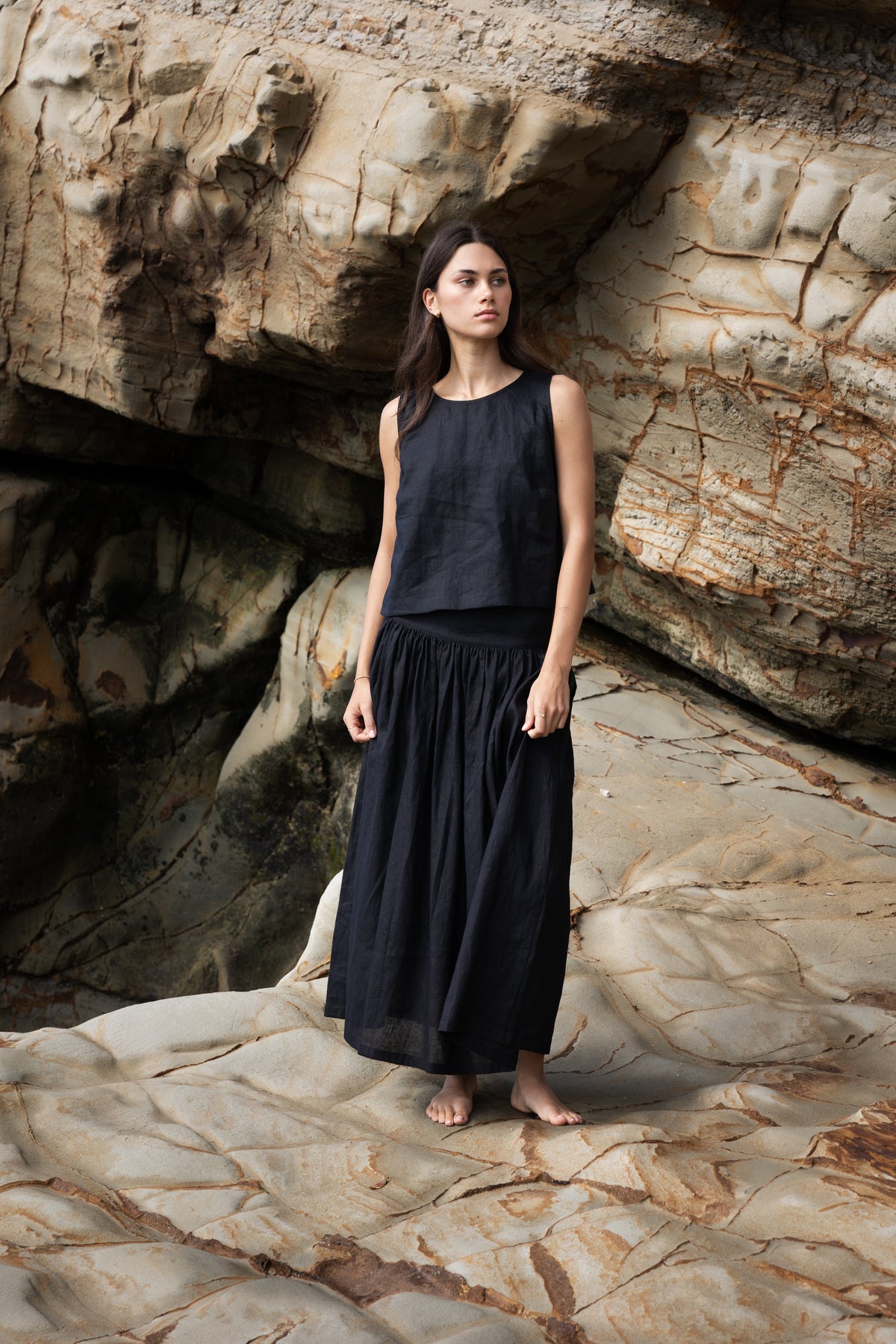 Sophie Shell Buttons Linen Top