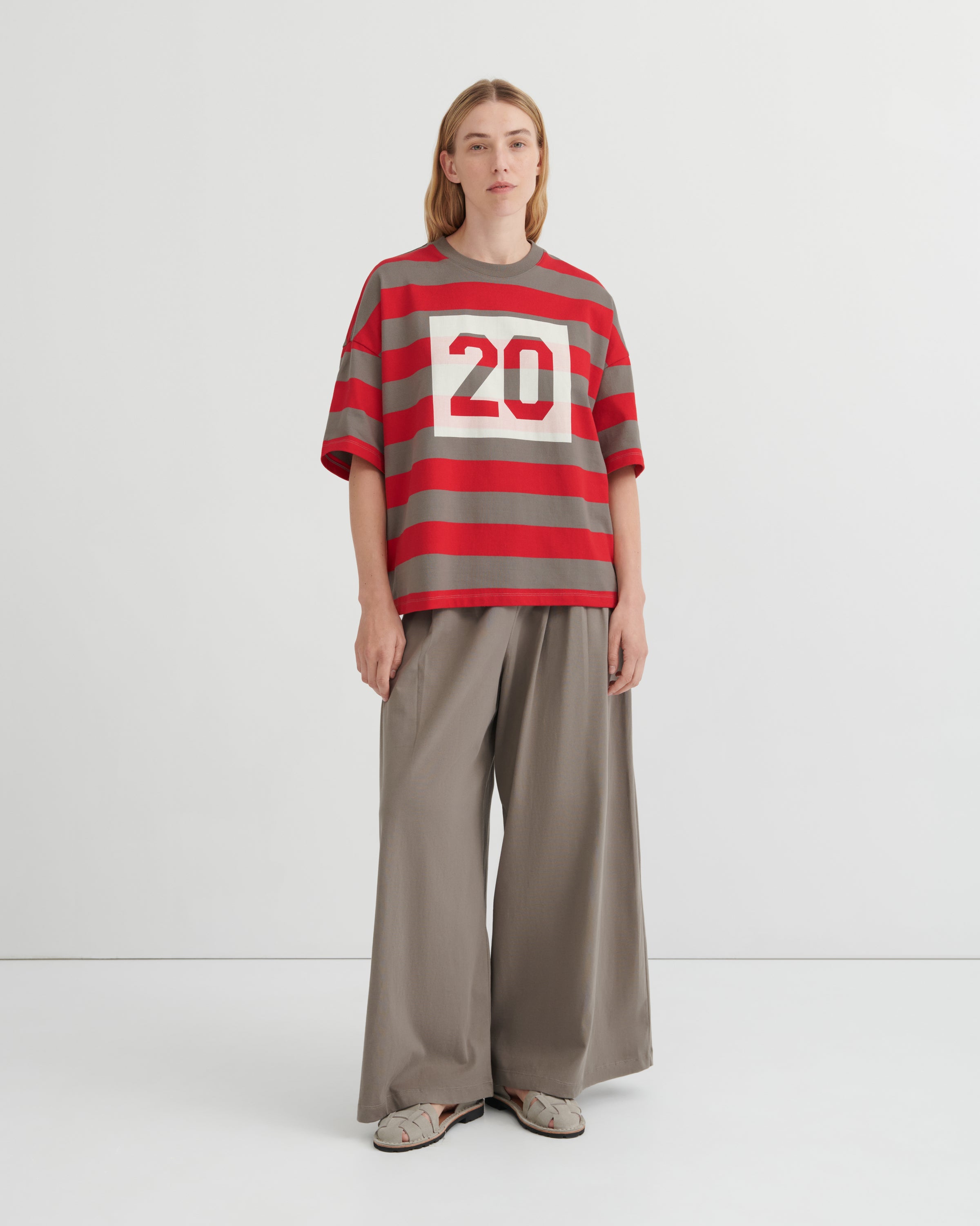 Kowtow Twenty Tee Poppy Stripe