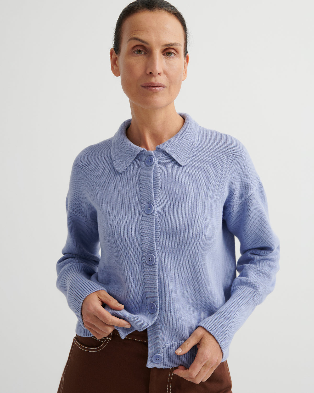Kowtow Utility Cardigan Periwinkle – Garwood Boutique