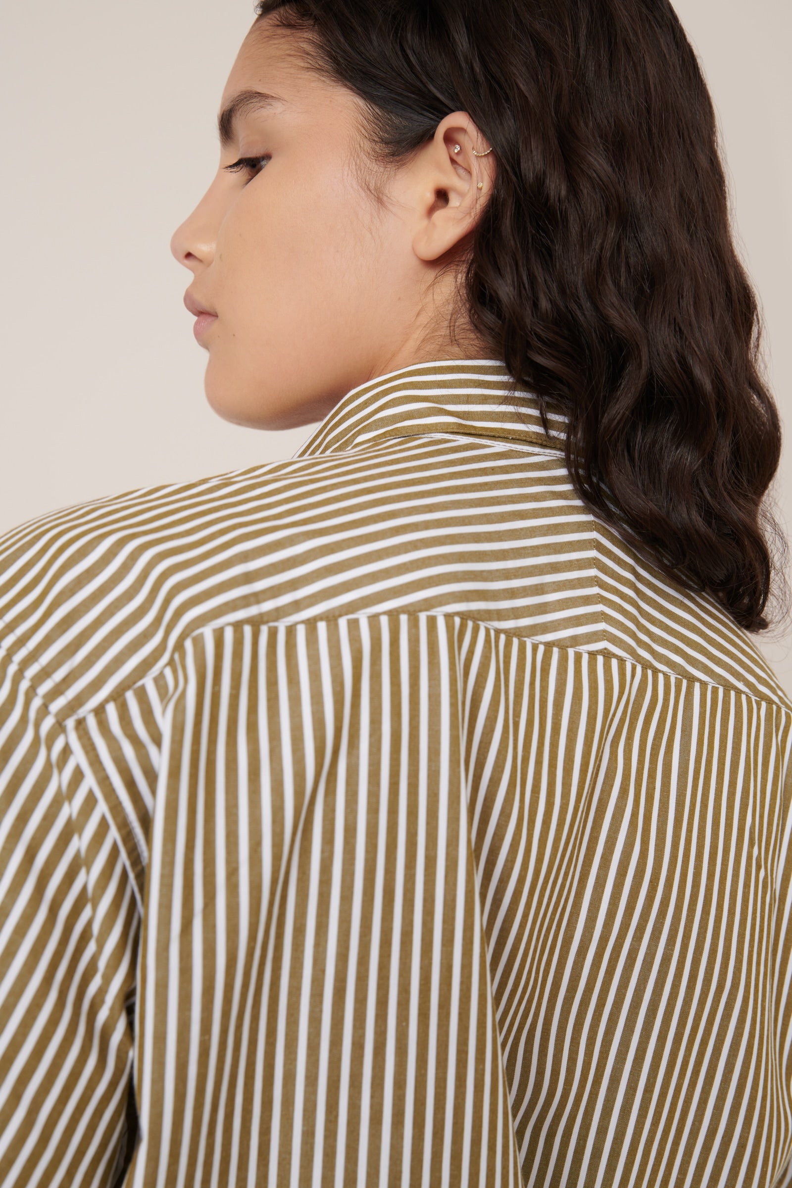 Kowtow Wildflower Shirt Treetop Stripe